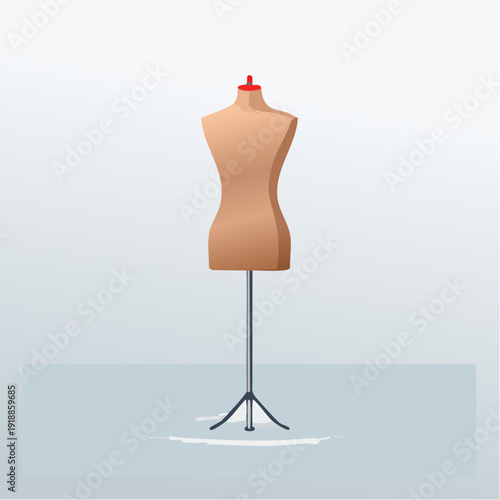 Female dressmaker's dummy on adjustable stand.