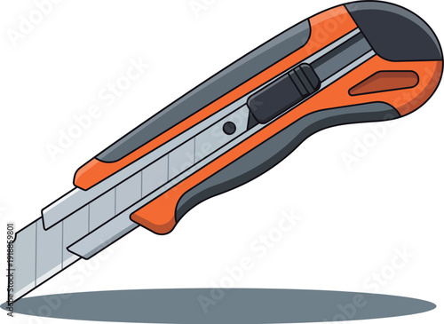 A sleek utility knife ready for use in craft projects, symbolizing precision and practicality, designed to assist in artistic creativity and everyday tasks efficiently.