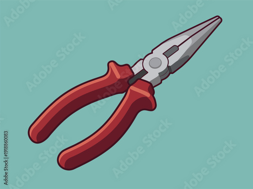 This image features a realistic illustration of pliers, symbolizing tools and craftsmanship, showcasing the utility and strength represented in construction and repair tasks.