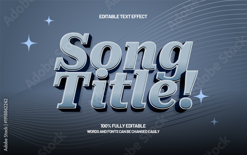 Song Title Editable Text Effect - Rhythm Style Bold Typography for Audio and Entertainment Design