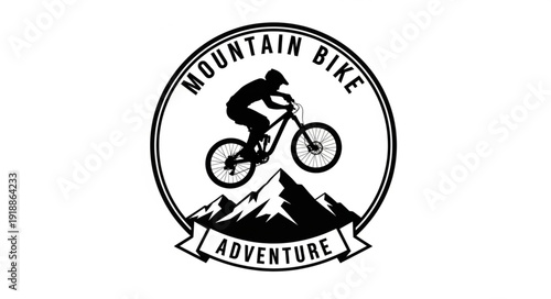 Mountain Bike Adventure Logo Design.