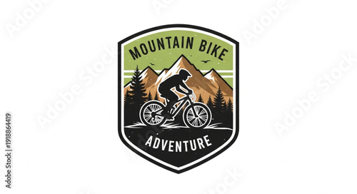 Mountain Bike Adventure Logo Design.