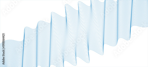 Abstract waves, flowing lines, light blue and white, geometric patterns, digital art, smooth curves, minimalist design, futuristic, clean aesthetic