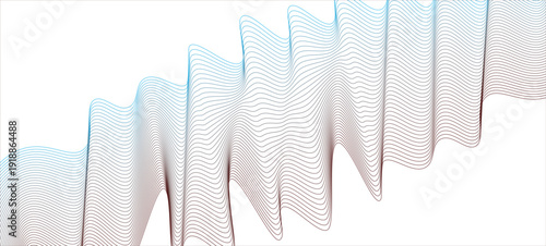 Abstract waves, flowing lines, light blue and white, geometric patterns, digital art, smooth curves, minimalist design, futuristic, clean aesthetic