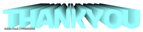 THANK YOU 3D Text Design vector icon letters