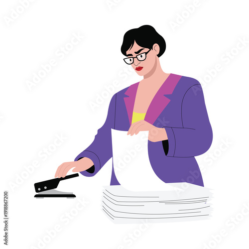 Document Review Vector illustration. EPS 10 file