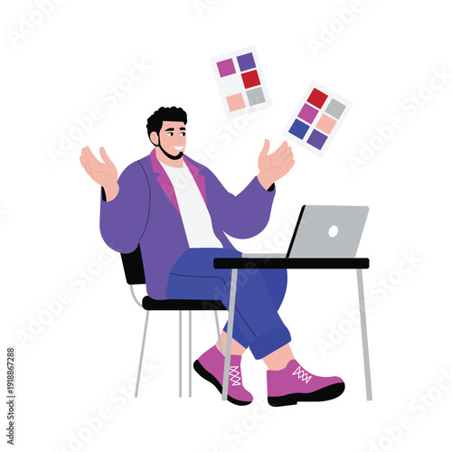Online Teaching Vector illustration. EPS 10 file