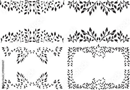 Black color ornament flower art and luxury floral design