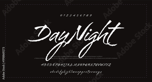 Script Brush Font Type Font lettering handwritten 