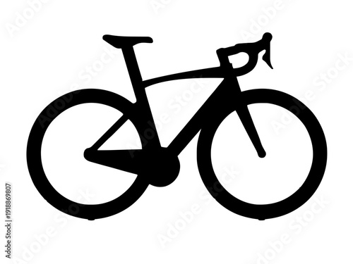 Eine minimalistische Seitenansicht eines Fahrrads mit klarer Linienführung. Perfekt für Sportler, Radliebhaber oder als dekoratives Garagen-Element.KI Generiert