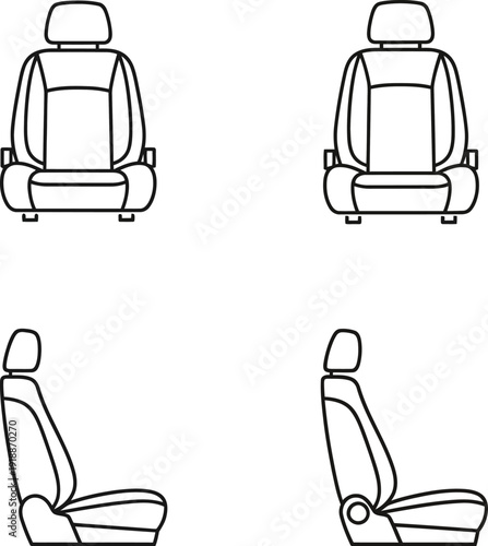 Car seat line art vector illustration
Car seat icon in outline stroke style symbol.
