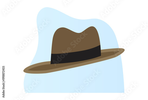 Detective Hat Concept Illustration Vector Style