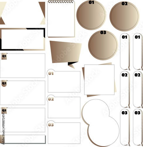 This simple business title frame features stylish accents and plenty of white space. It showcases a brown gradient.