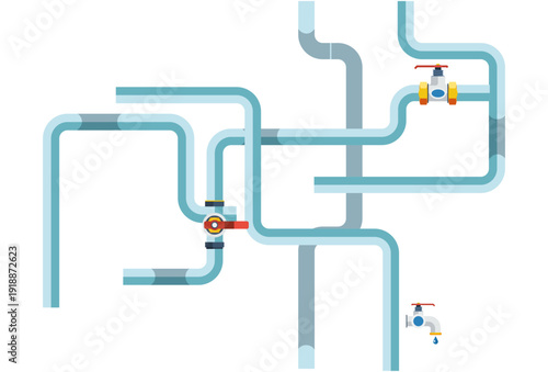 Pipe Concept Illustration Vector Style