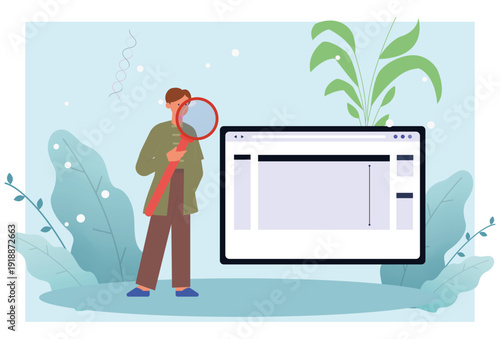 Investigator Concept Illustration Vector Style