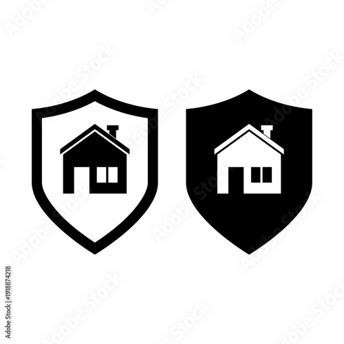 House shield icon isolated on white background