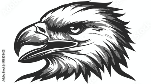 Bold eagle head illustration striking vector design for various applications