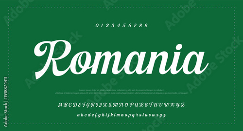 Lettering signature font isolated on grey background. brus style alphabet. Vector logo letters. 