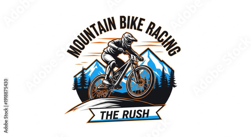 Mountain Bike Racing Logo Design.
