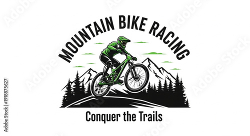 Mountain Bike Racing Logo Design.