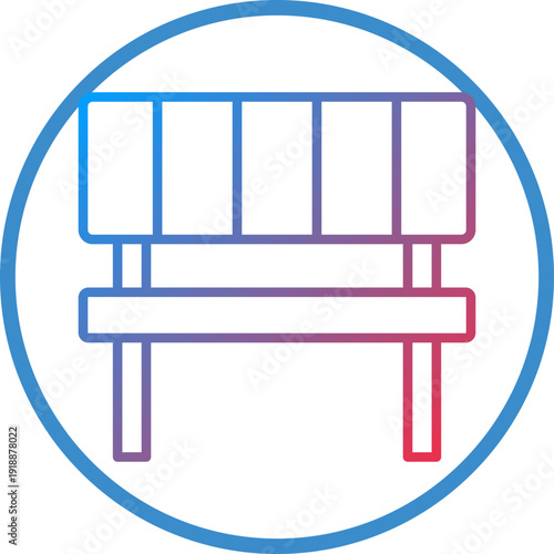 Bench Line Icon Style