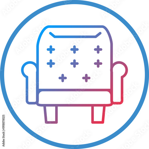 Sofa Line Icon Style