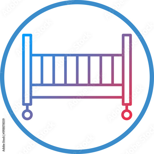 Crib Line Icon Style