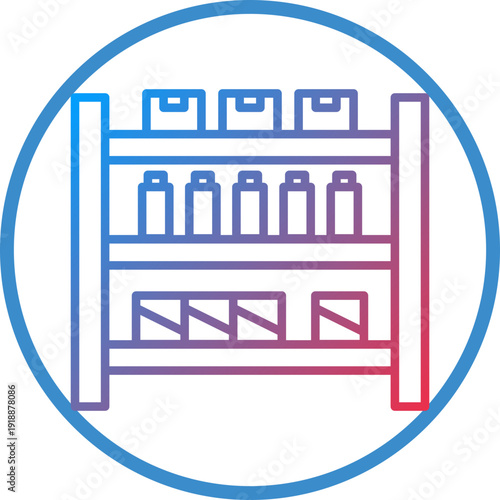 Shelf Line Icon Style