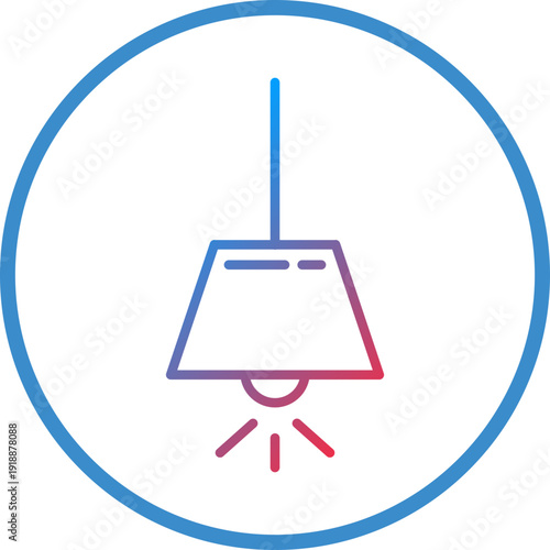 Hang Lamp Line Icon Style