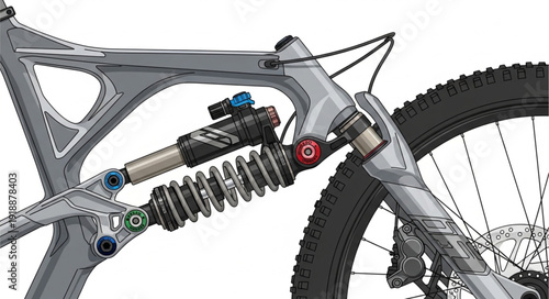 Mountain Bike Shock Absorber System.