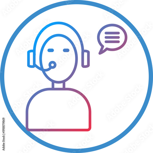 Customer Line Icon Style