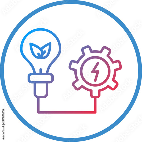 Sustainable Energy Line Icon Style