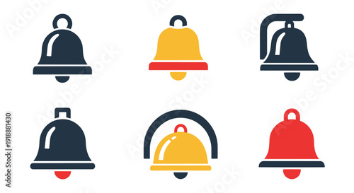School Bell Line art soft tone abstract vector