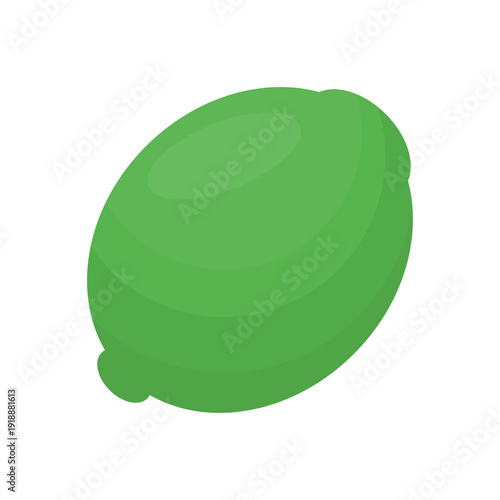 Flat design of cut lime, fresh green citrus, juicy fruit illustration, vitamin-rich tropical produce icon for recipes, drinks, and healthy lifestyle vector.