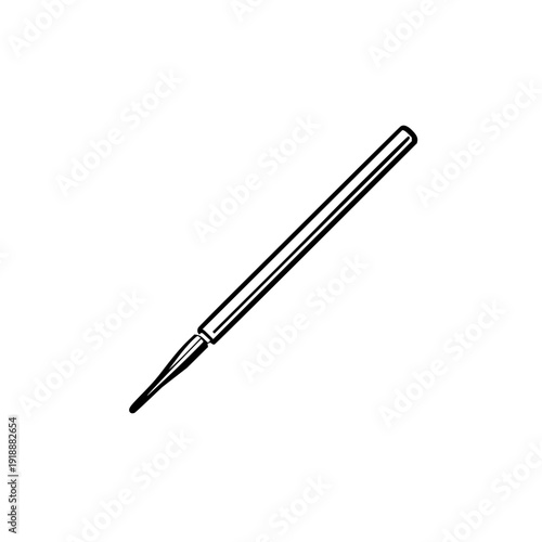 Black Pen on White Background