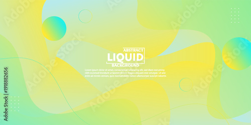 Abstract bright green and yellow gradient wave background. Simple and trendy pattern shape design element. Vector eps10