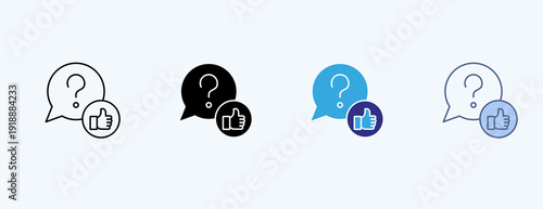 Question Multiple Icon Illustration Vector