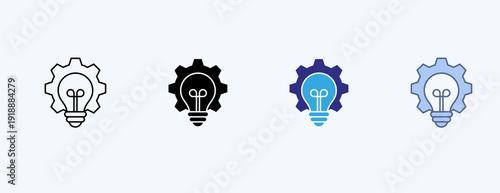 Gear Multiple Icon Illustration Vector