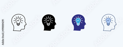 Thinking Multiple Icon Illustration Vector