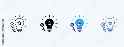 Idea Solution Multiple Icon Illustration Vector