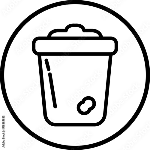 Trash line icon style