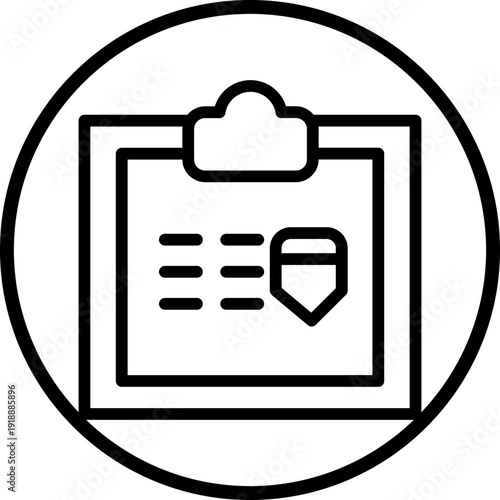 Corkboard line icon style