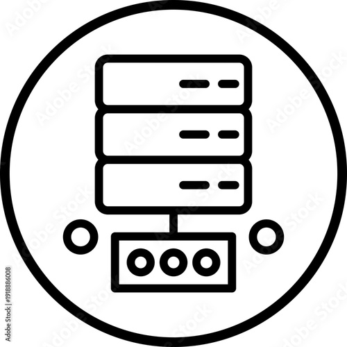 Server line icon style