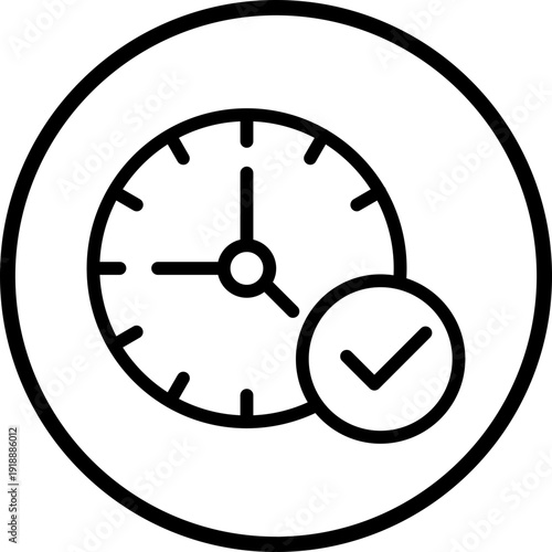 Deadline line icon style