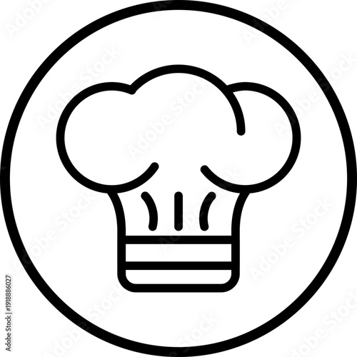 Chef Hat line icon style