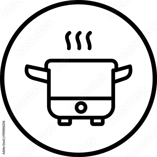 Fryer line icon style