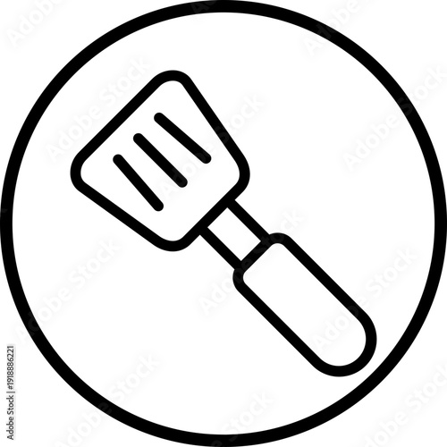 Spatula line icon style