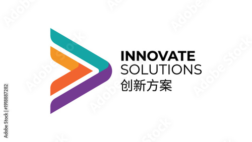 This logo features an innovative design with vibrant colors showcasing a modern, sleek style representing creativity, progress, and professional solutions for diverse industries.