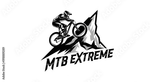 Mountain Biker Extreme Logo Design.