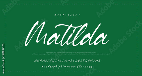 letter design with signature font style 
